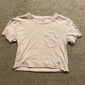 Blush pink crop top from PINK